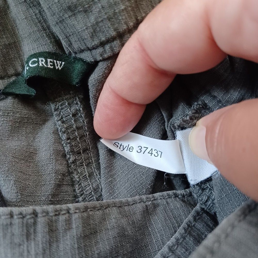 J Crew Cargo Pants Sz‎ 10 City Fit Ankle Skinny Utility Green Womens 37437 - Picture 8 of 9
